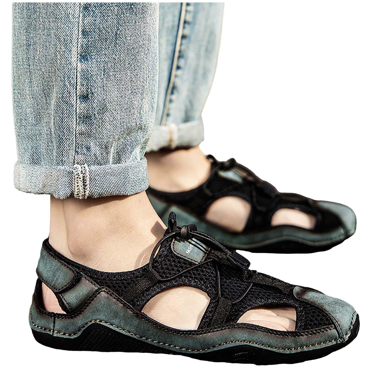 MJGkhiy Sandalias Deportivas Hombre Verano Casual Sandalias Chanclas Sandalias Paseo Transpirable Punta Abierta Sandalias Romanas Pantuflas De Casa Sandalia Con Tira De Senderismo Sandalias De Punta