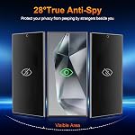 2 Pack pour Samsung Galaxy S24 Ultra, protecteur d'écran de confidentialité mat anti-reflets, film en verre trempé 9H, toucher lisse et réactif, [support de déverrouillage par empreinte digitale]