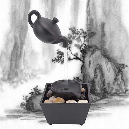 Miniatura 2 de Fuente de escritorio, tetera flotante, fuente de agua USB de 5 V, alimentada por batería, fuente de mesa para decoración de oficina y dormitorio