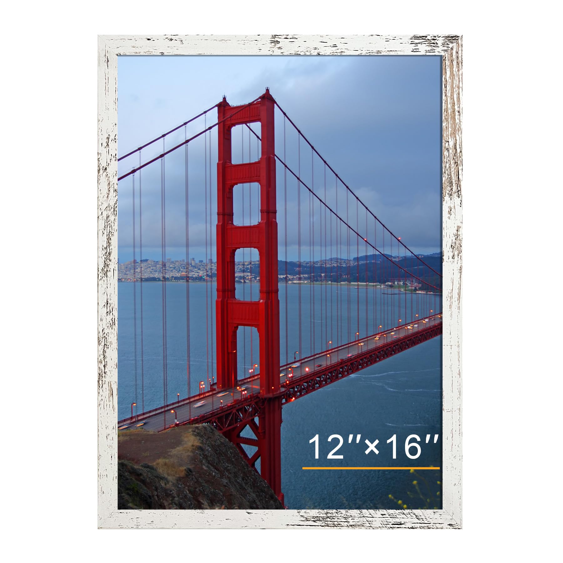 Photo 1 of BESCRCL 12x16 Picture Frame, Distressed White