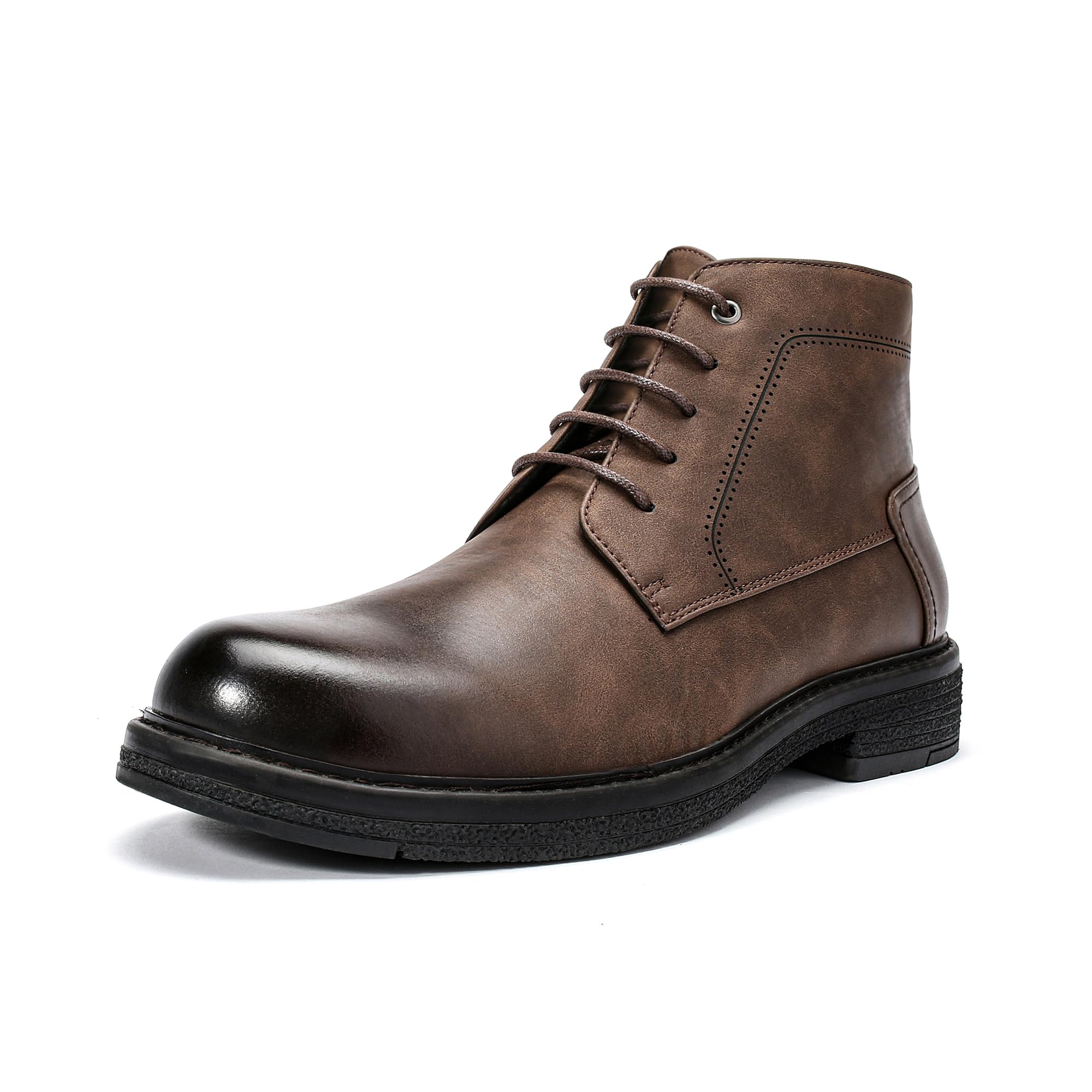 Allthemen Uomo Stivali Chelsea Casual Boots Punta Lacci Rotonda Moda Polacchine Anfibi Eleganti