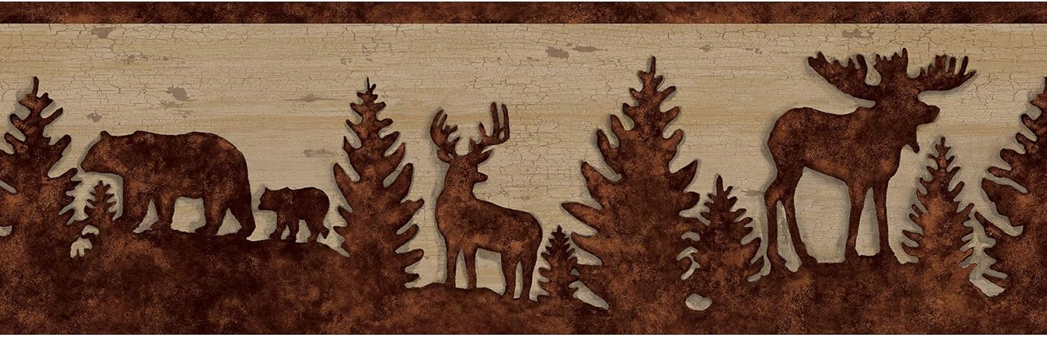Chesapeake TLL35711B Shawnee Chestnut Silhouettes Border, Chetnut