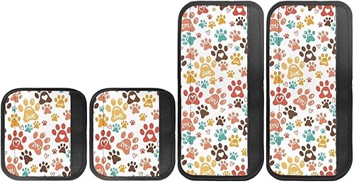 Miniatura 220 de Juego de 4 fundas protectoras de repuesto para manija de puerta de refrigerador con temática de té de la tarde para microondas, horno, refrigerador