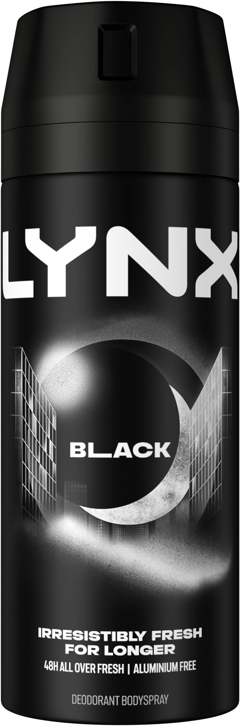Lynx Men Black Deodorant Body Spray with a frozen pear & cedarwood scent for 48 hours of odour-busting, high definition fragrance 150 ml