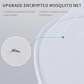 DUOMI Mosquito Net for Stroller,Encrypted Stroller Mosquito Net Full Cover with Double Zipper,Breathable & Foldable Netting for Baby Cover(White)