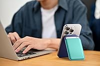 Vista 6 de Satechi Cartera magnética Magsafe, soporte para tarjetas de doble solapa, 4 ranuras con paso frontal NFC, accesorio ajustable para teléfono