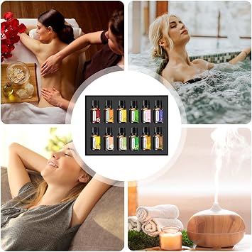 Aromatherapy Oils for Diffuser 12 Pieces Water-Soluble