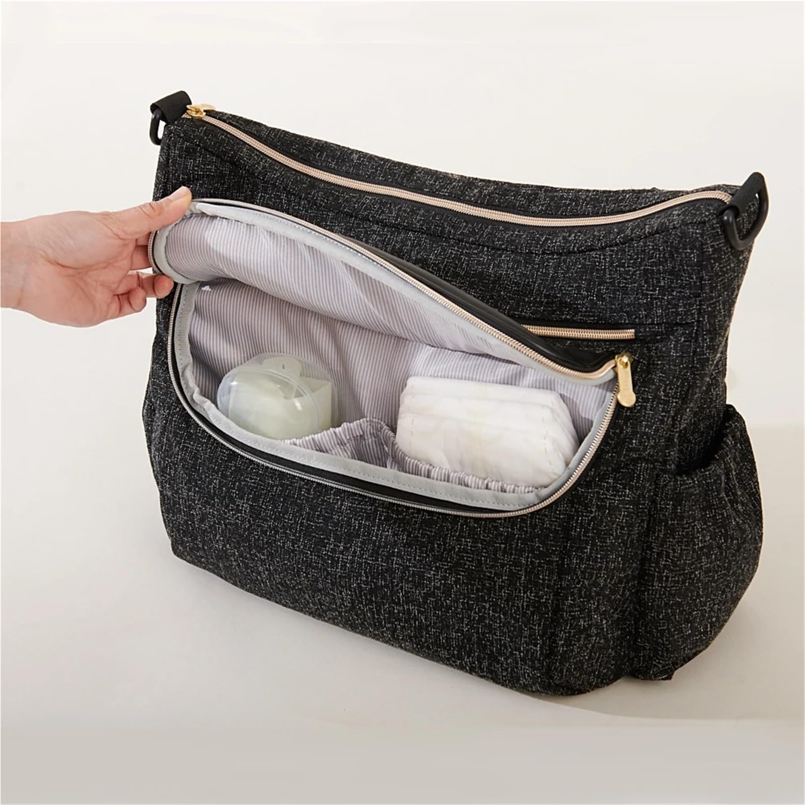 Bolsa de pañales de gran capacidad, bolsa de viaje para mamá, bolsa de maternidad, universal, organizador de cochecito para niños