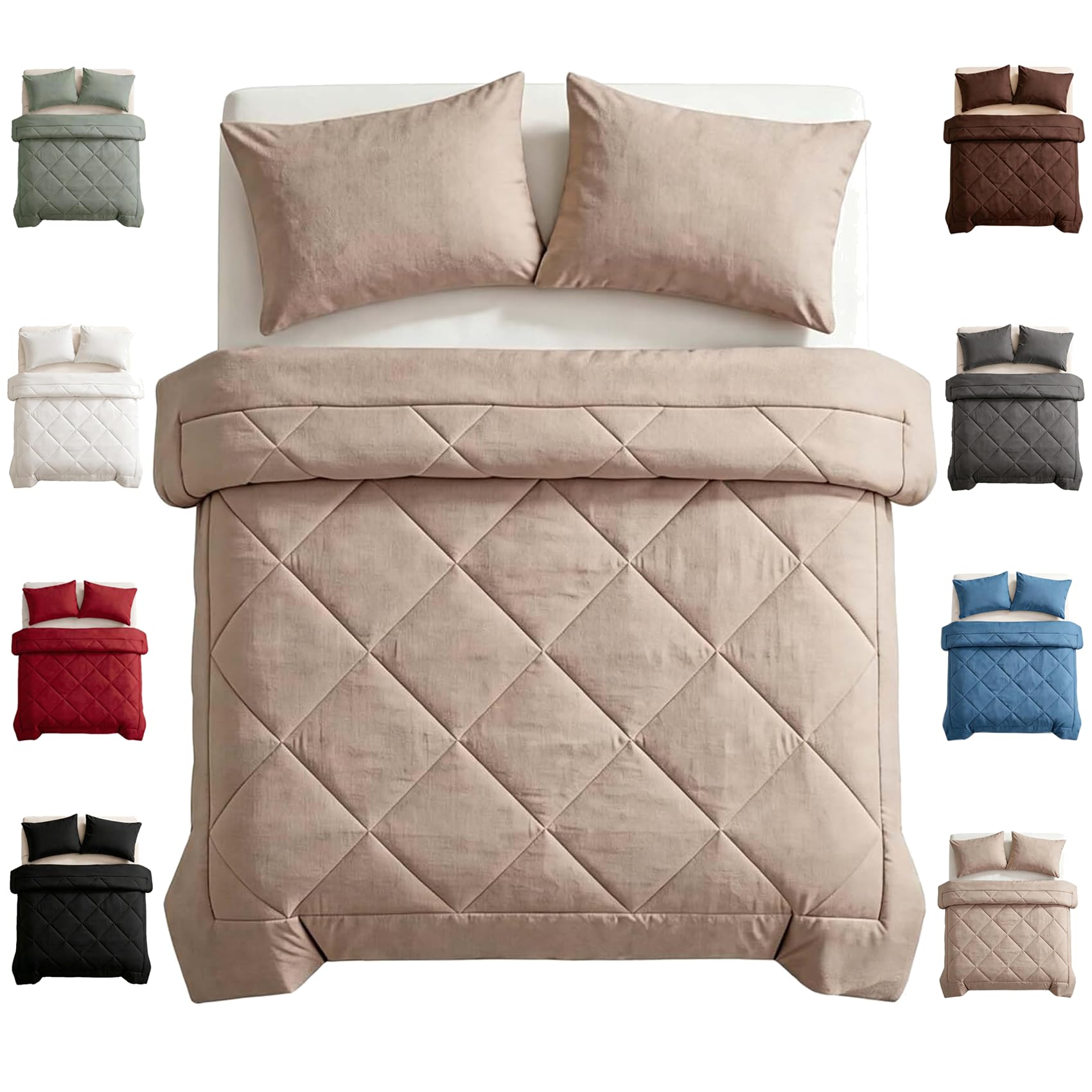 Magic Splashy Bettdecke, 2026 The Quick-Drying 2-In-1 Duvet, Weich und Atmungsaktiv, Maschinenwaschbar, Die BettwäSche üBerflüSsig Macht für Zuhause, Camping und Reisen (Khaki,135 * 200cm)