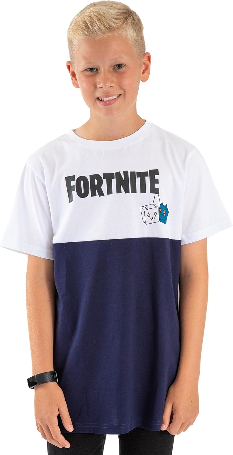 T-shirt Gris Fortnite Epic Games Pour Garçon - Taille M - Décontracté Gaming