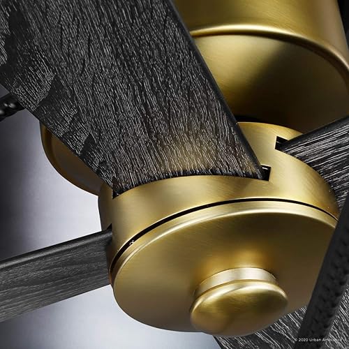 Miniatura 6 de Urban Ambiance Ventilador de techo de lujo para interiores, tamaño pequeño 15.3 pulgadas de alto x 32.9 pulgadas de ancho, con elementos de estilo