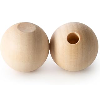 Pinehurst Crafts Wood Dowel Rod End Caps, 1 Inch Diameter with 1/4 Inch Hole, Pack of 25