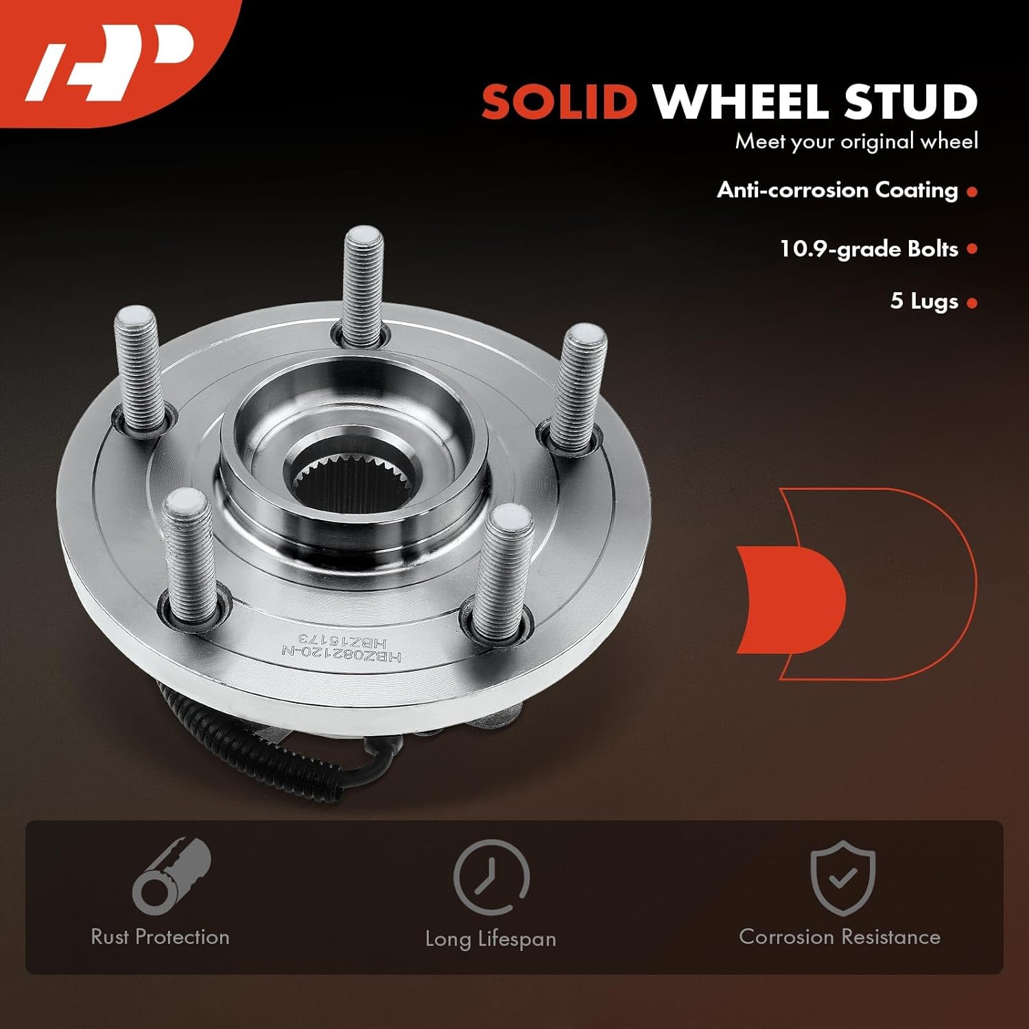 A-Premium 2 x Front Wheel Bearing and Hub Assembly Compatible with Chrysler Pacifica 2017-2020, with ABS 5-Lug