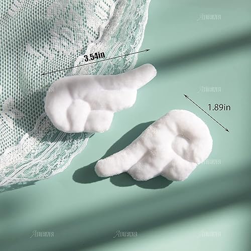 Miniatura 2 de AUEAR, Lovely Plush Angel Wings Hair Clip for Girls Cosplay Costume Party Hair Barrettes Decoration Accessories (1 Pair)