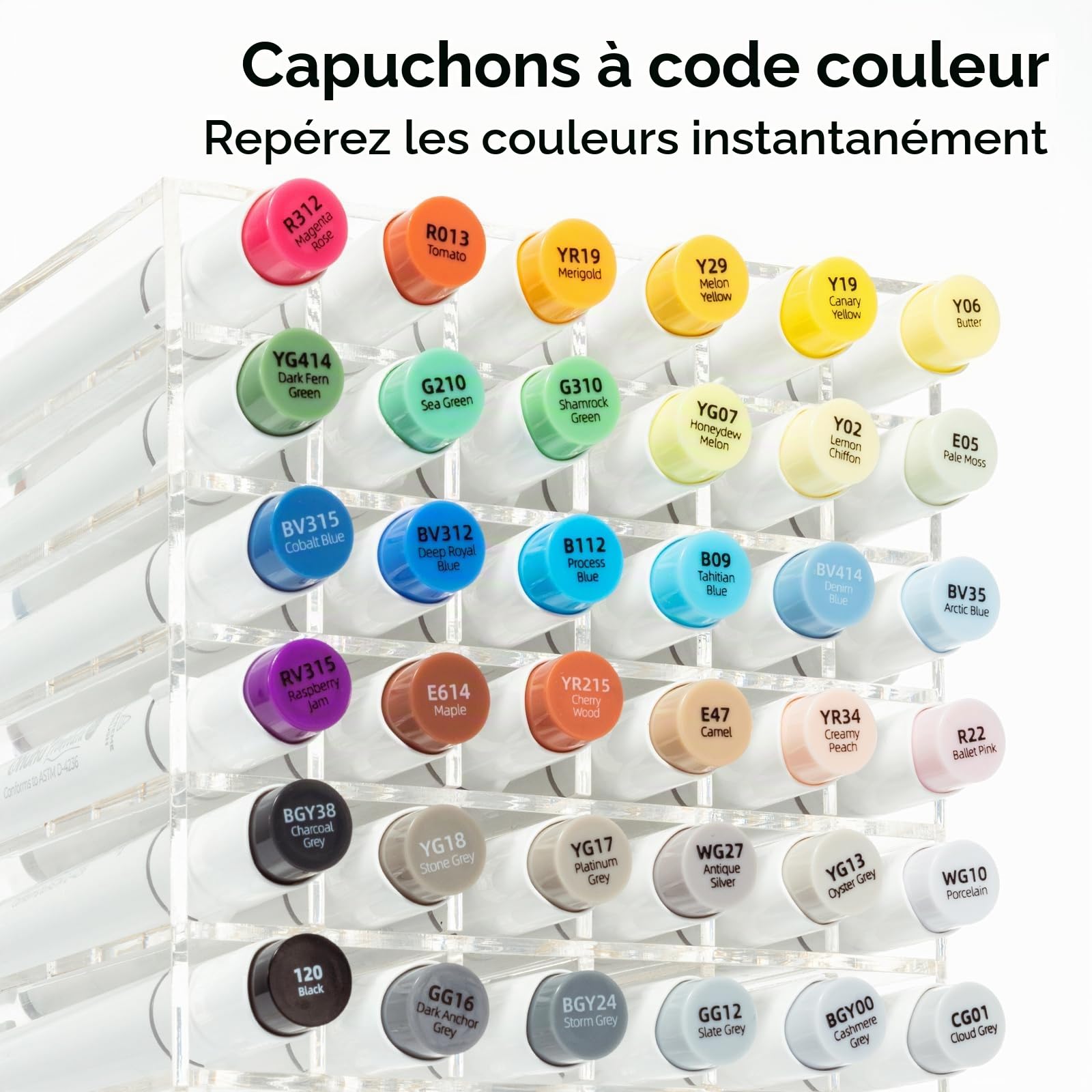 Ohuhu Feutres Alcool, 36+1 couleurs de Feutre a Alcool avec pinceau suprême et pointe biseautée, feutre alcool rechargeable pour artistes adultes coloriage illustrations croquis - Honolulu Plus