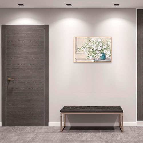 Miniatura 6 de Amanti Art Lienzo enmarcado para pared, 23 x 33 pulgadas, ramo blanco de Julia Purinton, lienzo enmarcado para pared, obras de arte de flores,