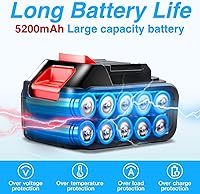 Vista 3 de Mini motosierra inalámbrica de 8 pulgadas con 2 baterías de 5200 mAh, motosierra eléctrica portátil, engrasador automático, sierra de mano pequeña a