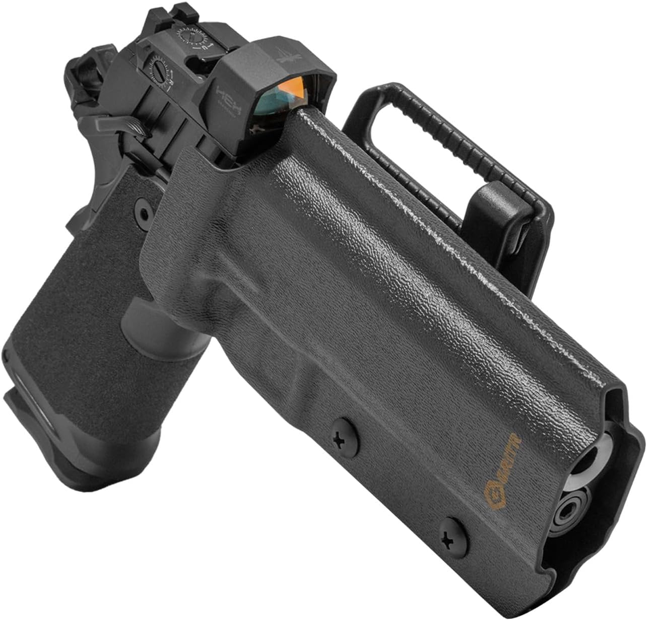 GRITR OWB Kydex Pistol Holster for Springfield Armory Prodigy | Gun Accessory w/Optic Cut, Adjustable Retention & Cant, Compatible with Safariland QLS/G-Code RTI Attachments - Right/Left Hand Options
