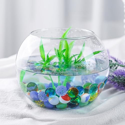 Miniatura 5 de POPLAY 160 canicas de vidrio para mezclar colores, canicas de 58 pulgadas a granel para niños, juegos de mármol, rellenos de jarrones, bricolaje