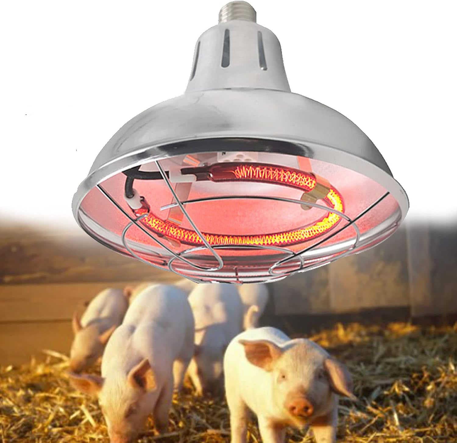 Generic Lámpara de calor infrarroja para pollitos, cachorros y reptiles, 200 W-400 W, granja de animales, mascotas domésticas, luz blanca cálida, 1 unidad