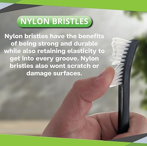 Miniatura 4 de SE Juego de 10 cepillos de limpieza de armas de doble extremo, kit de suministros de limpieza de armas, cepillos de cerdas de nylon de 7 pulgadas,