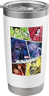 Marvel Runaways Color Block Character Grid Stainless Steel Insulated Tumbler