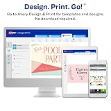Avery Glossy Business Cards with Sure Feed Technology, 2" x 3.5", Glossy White, 160 Total, Clean Edge, Print-to-the-Edge, Inkjet Printable Cards (8801) – view 6