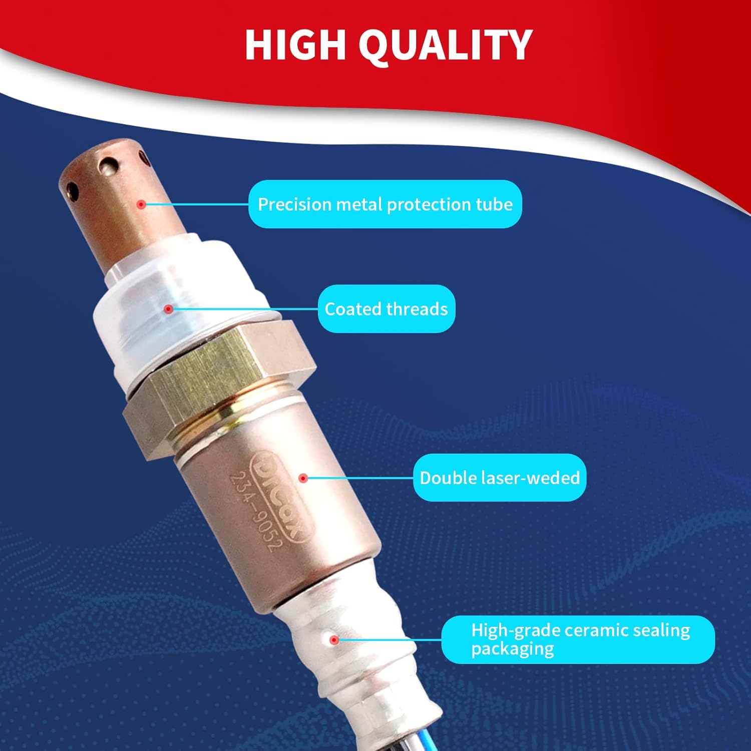 Oxygen O2 Sensor Heated Air Fuel Ratio Upstream 234-9052 15117 Compatible with Lexus LS460 4.6L 2007-2009 Pontiac Vibe Toyota Corolla Matrix 1.8L 2005-2008 Yaris 1.5L Replace 89467-12010 5S8198