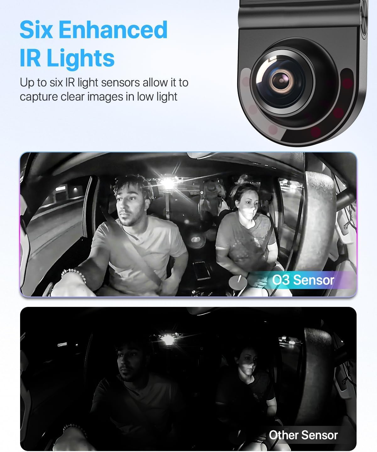 Dash Cam, 360° Dash Cam Front and Rear Inside, 4K/2.5K UHD Dash Camera for Cars, Night Vision, Built-in 5G WiFi & GPS, G-Sensor, 185° Wide Angle, HDR, Parking Mode, Support 512GB Max