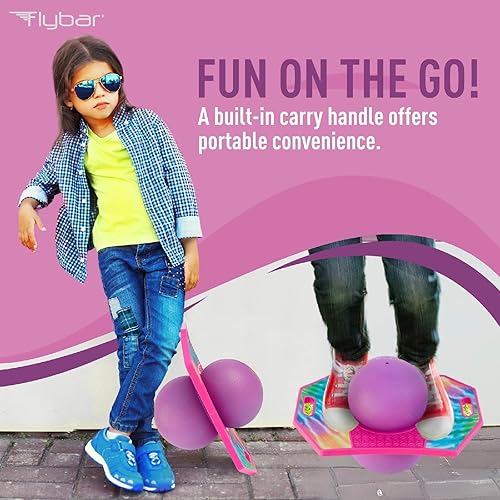 Miniatura 2 de Flybar Pogo - Bola de trucos para niños, tabla de rebote para niños y niñas a partir de 6 años, hasta 160 libras, incluye bomba, asa fácil de