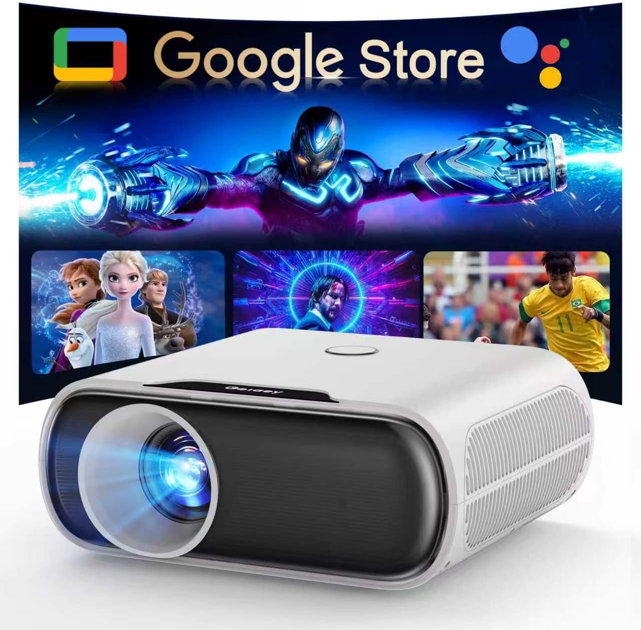 4K-Projector with GoogIe TV, Goiaey...