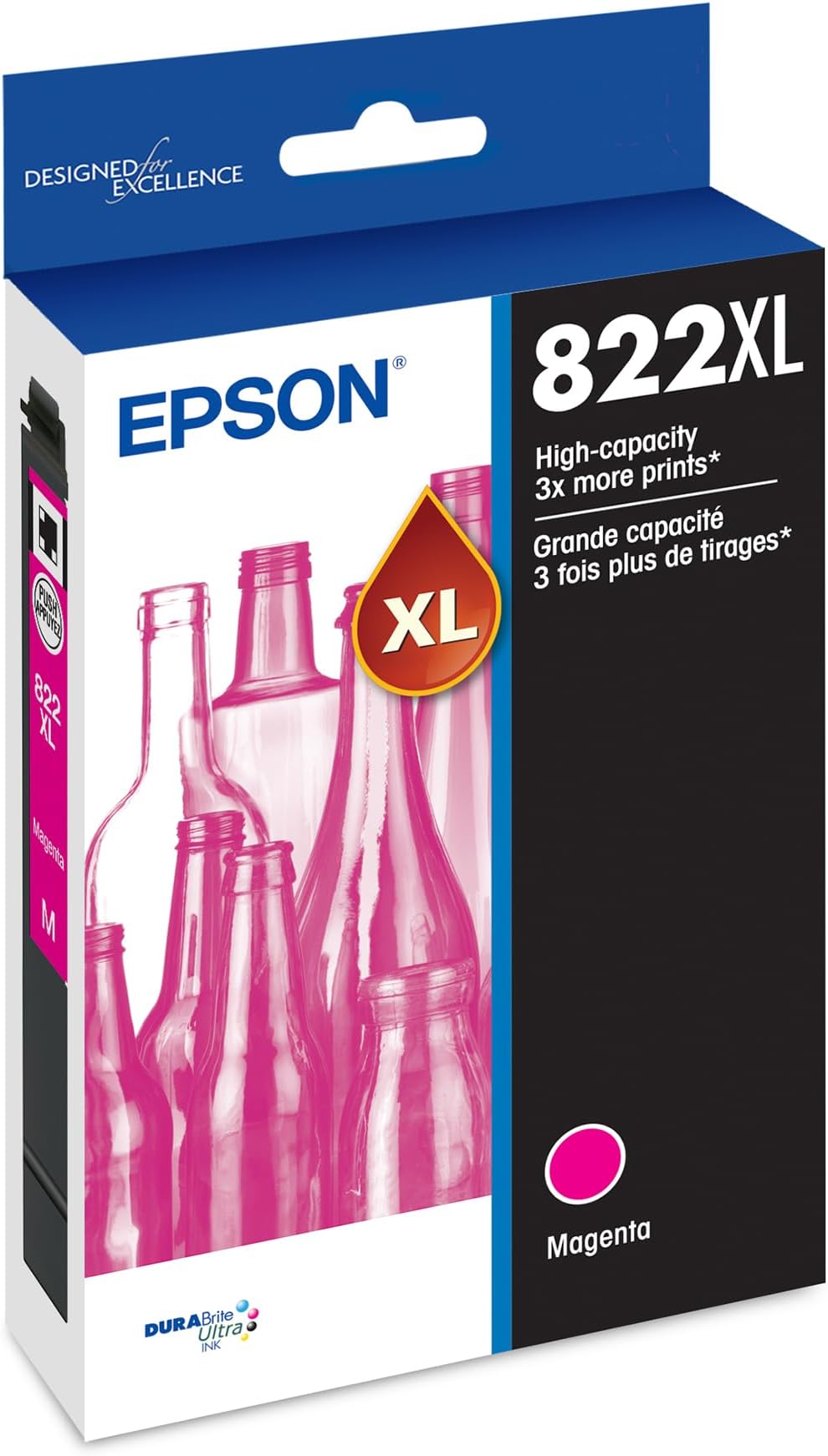 822 DURABrite Ultra Ink High Capacity Magenta Cartridge (T822XL320-S) Works with WorkForce Pro WF-3820,3823, 4820, 4830, 4833, 4834