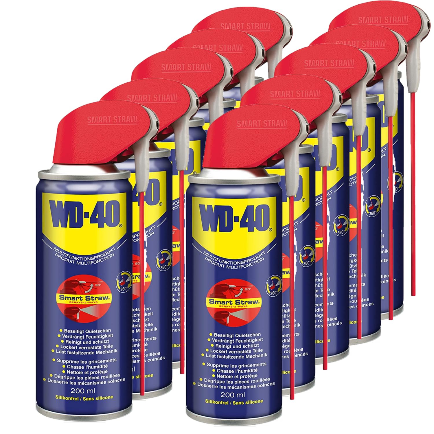 WD-40 49660 Multifunktionsprodukt Smart Straw 10x200 ml