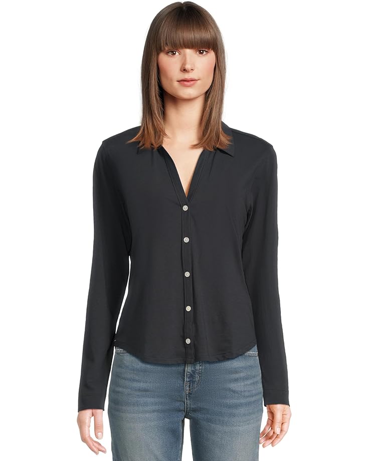 Lilla P Split Collar Button-Down - Main View