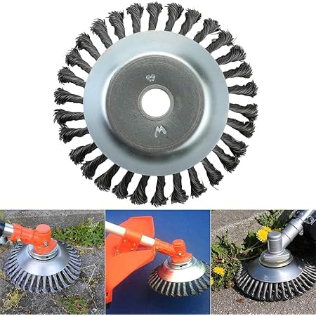 HAUSPROFI Unkrautbürste Profi Wildkraut Fugenbürste Stahl Rundbürsten ...