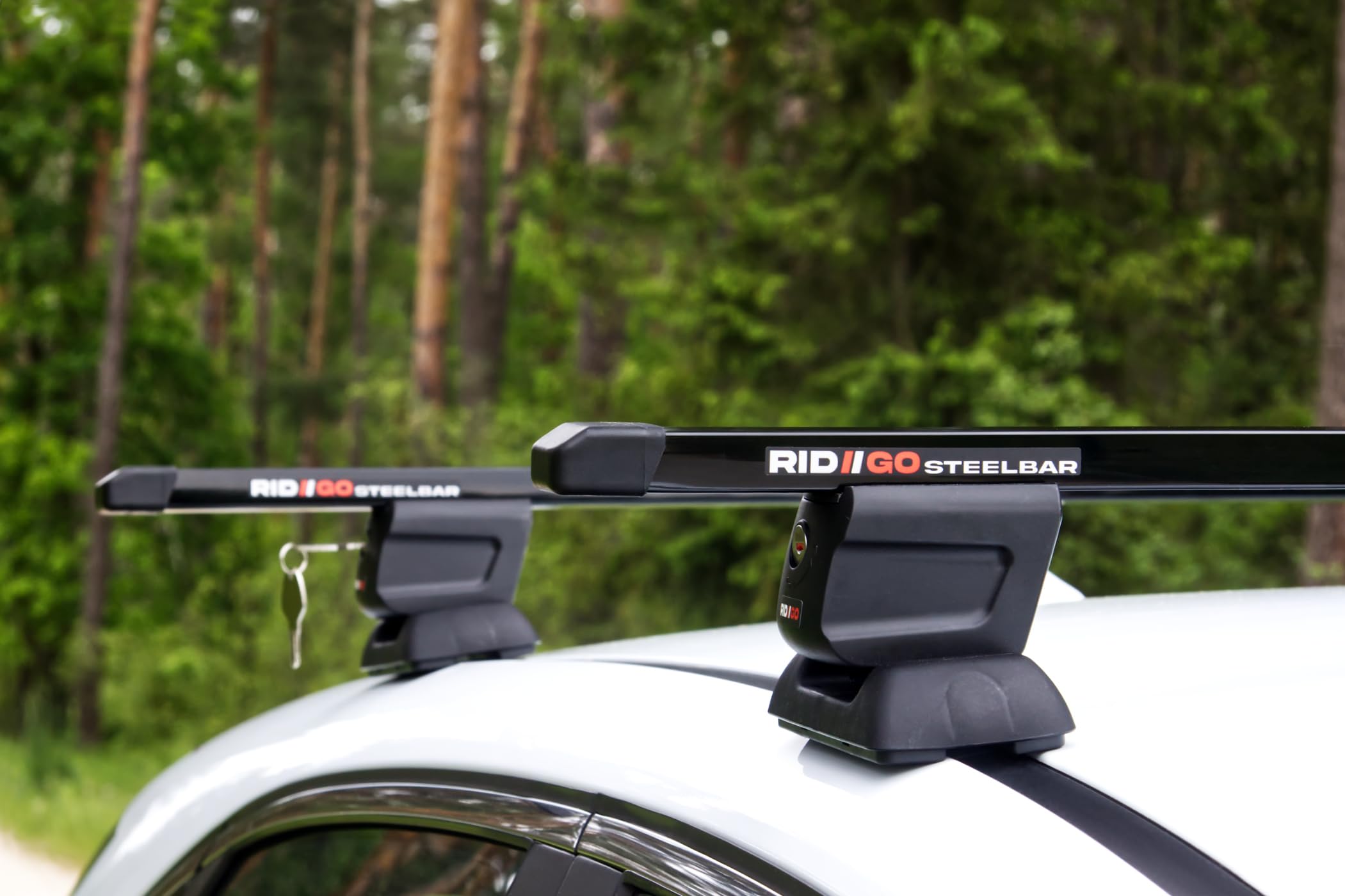 RIDIGO STEELBAR Dachträger für Hyundai i30 2 II GD 3/5-Tür 2012-2016 | Stahl, 75 kg Tragkraft, fixpunkte, Schwarz