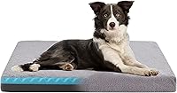 Vista 18 de Cama extragrande para perros, camas refrescantes para perros grandes, cama ortopédica lavable para mascotas para jaula con espuma viscoelástica