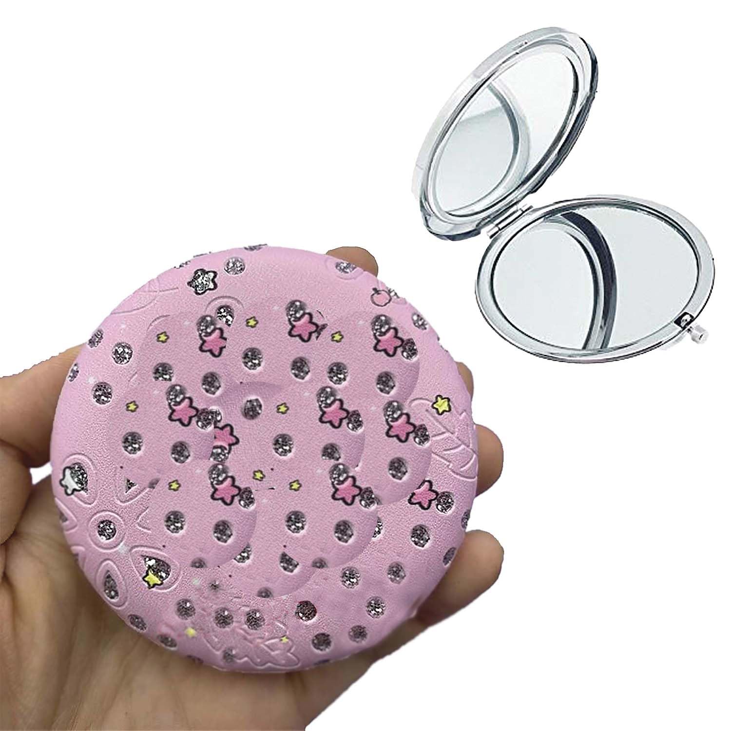 Temperia Pocket Mirror for Women & Girls - Small & Compact Hand Mirror for Makeup - Foldable, Portable, Travel Friendly Purse Mirror - Premium & Ergonomic Design (Random Colors & Designs)-image-37