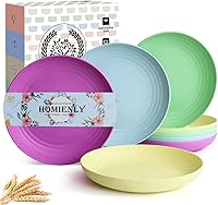 Vista 15 de Homienly Platos pequeños Platos de paja de trigo ligeros e irrompibles de 5.7 pulgadas Juego de 8 platos pequeños de postre, aptos para Beige