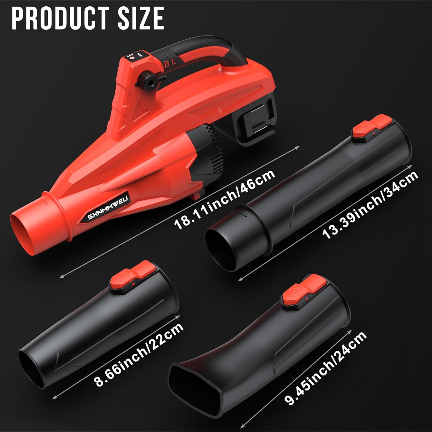 Cordless Leaf Blower 800CFM - Electric Leaf Blower Lightweight with 2 x 4.0Ah Battery & Dual Socket Charger & 3 Tubes & 6 Speeds & Turbo Mode for Lawn Care Patio Yard Roof Garage Dust Snow