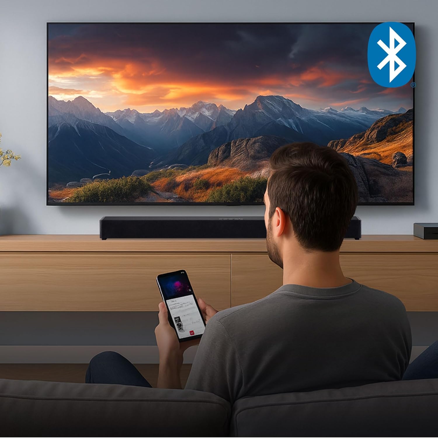iLive Electronics Wall Mountable Sound Bar with Bluetooth, 37 Inches, Black (ITB259B)