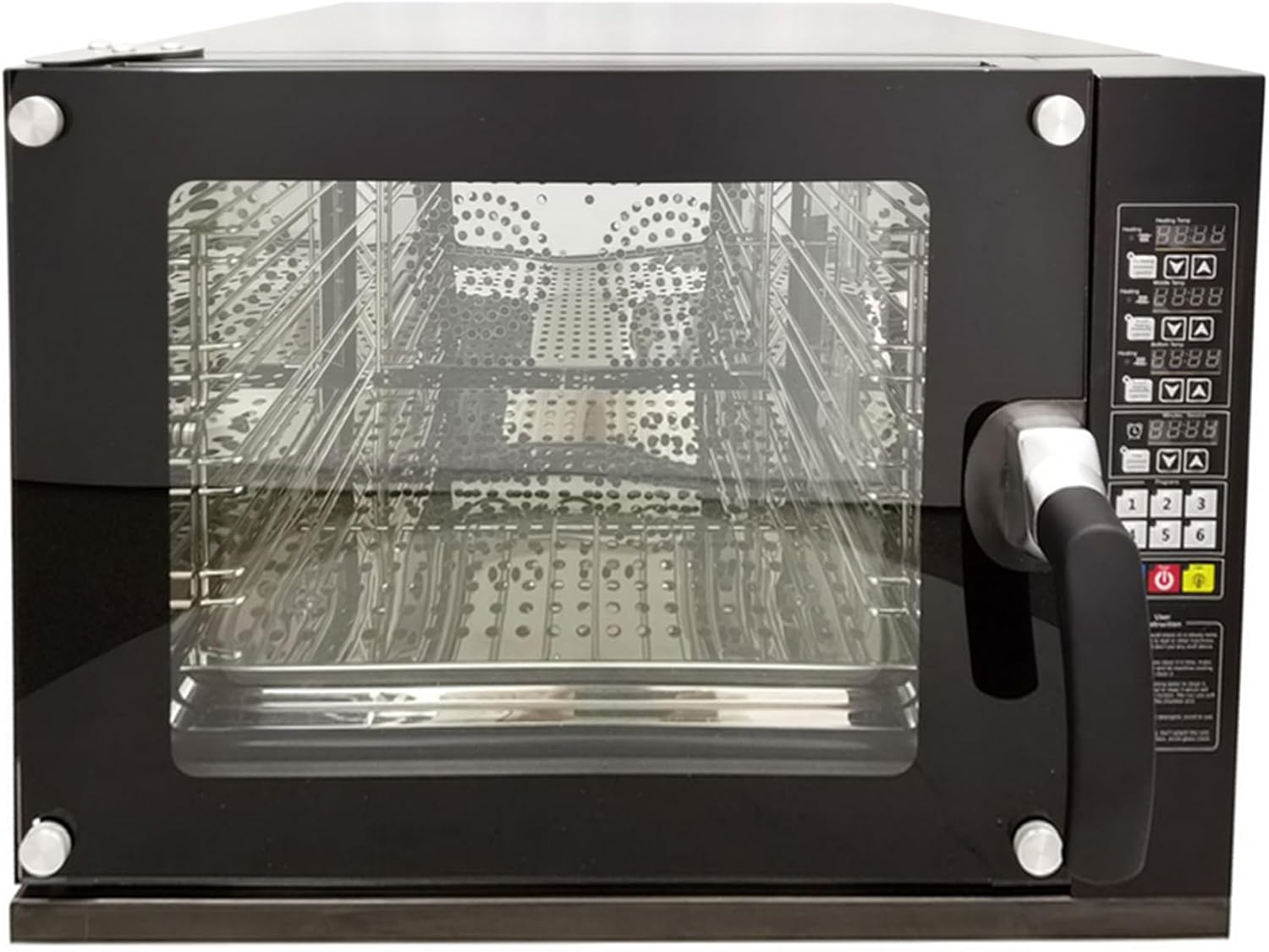 60L Commercial Convection Spray Oven Hot Air Circulation Electric Spray Oven 0-350℃ Hot Air Circulating Spraying Toaster 4 Racks 60L Stainless Steel Toaster, 220V Single-Phase