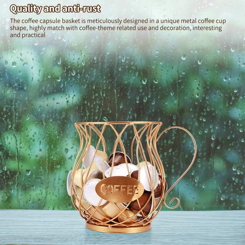 Cesto per capsule da caffè, Organizzatore di cialde da caffè, porta capsule di caffè design originale nero, accessori da caffè perfetti grande capacità