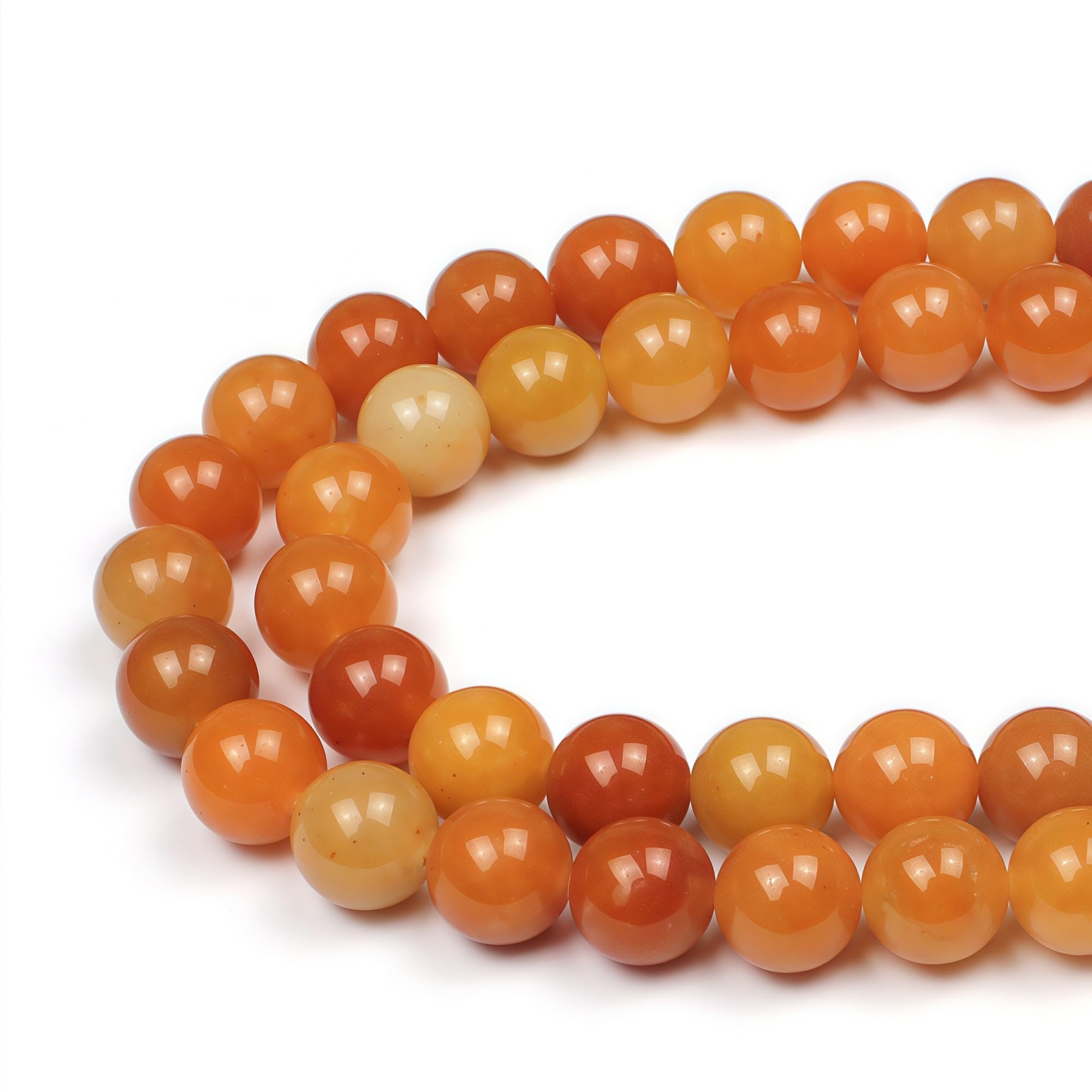 MJDCB 8mm 43 piezas Cuentas de Piedra Sangre Redondas Sueltas Piedras Semipreciosas Naturales para Hacer Joyas Pulseras Collares — view 27
