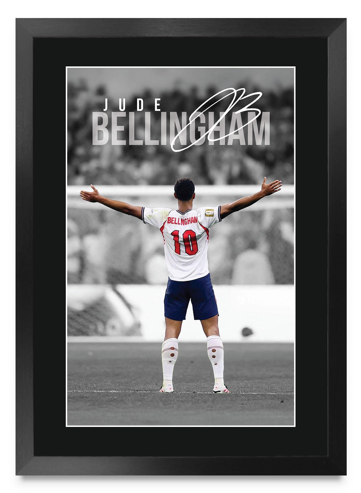 HWC Trading Jude Bellingham England Gifts Printed Signed Autograph Picture for Football Fans and Supporters - A3 Framed (ID-010322) — image 1