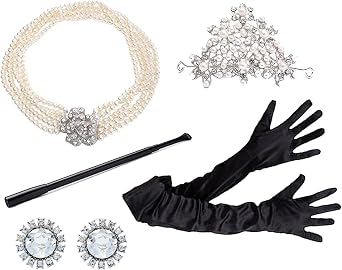 Audrey Hepburn Inspired Costume Jewelry and Accessory Set Breakfast at Tiffanys Vintage Halloween Accessories Women