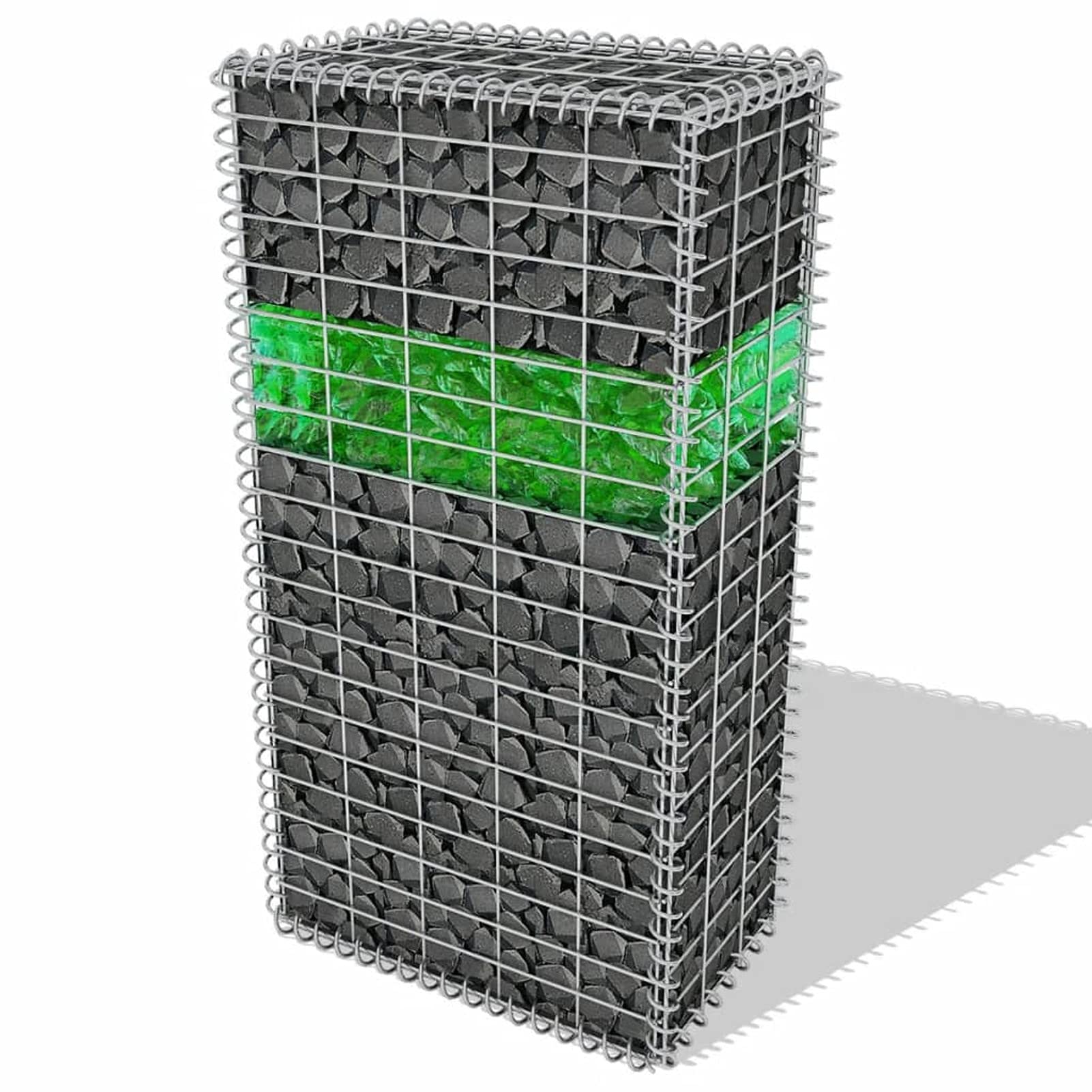Rocce Gabione Vetro Verde 60-120 mm 25 kg,Decorazione per Acquario,in Resina,Riproduzione di Una Roccia Naturale,Dipinto a Mano
