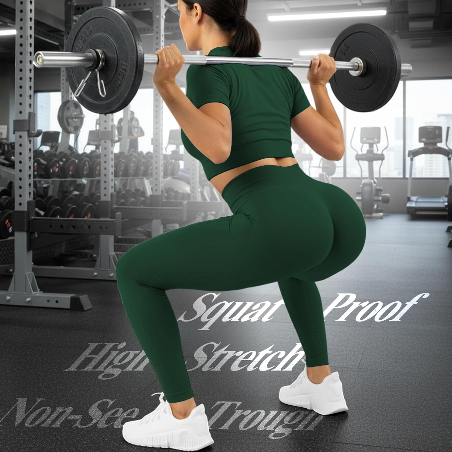 Scrunch Butt Leggings for Women Amplify Contour Legging Seamless Yoga Pants Workout Gym Booty Lifting Tights - Image 2