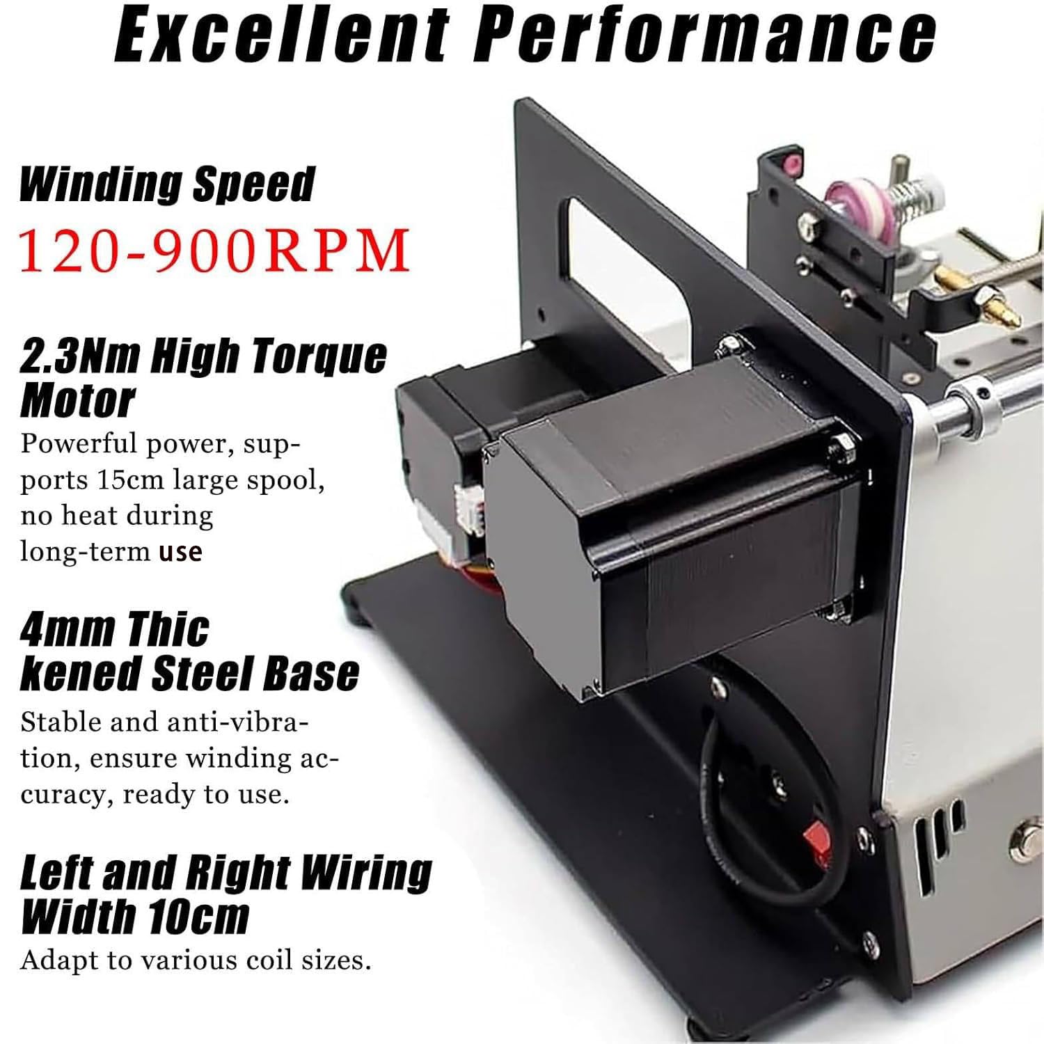 Avvolgitrice Automatica per Amplificatori A Valvole, velocità Massima 900 RPM, Allineamento Filo Integrato, Adatta per Bobine, Spirali, Lenze E Fili di Seta