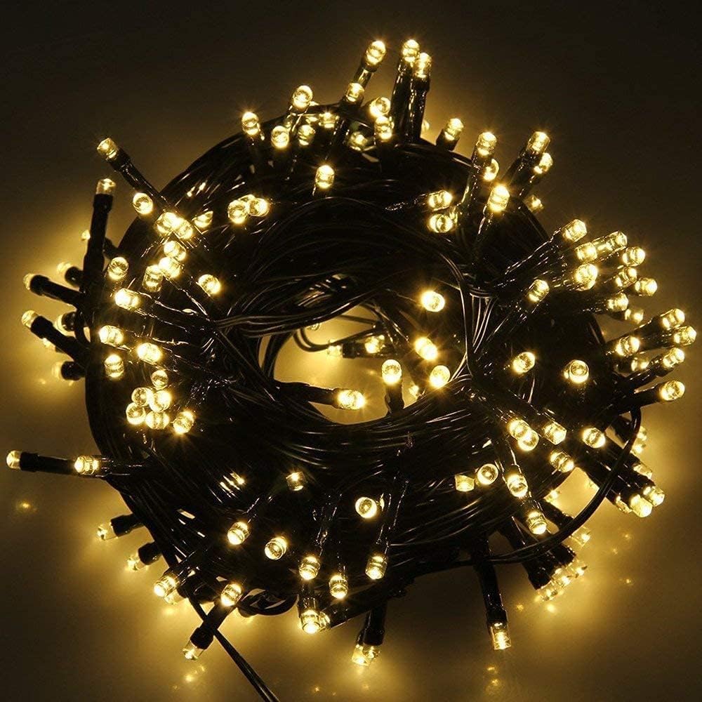 105FT 300LEDs Christmas Lights Outdoor Indoor 8 Modes for Christmas Tree Party Decoration, 100% UL Listed (Warm White)